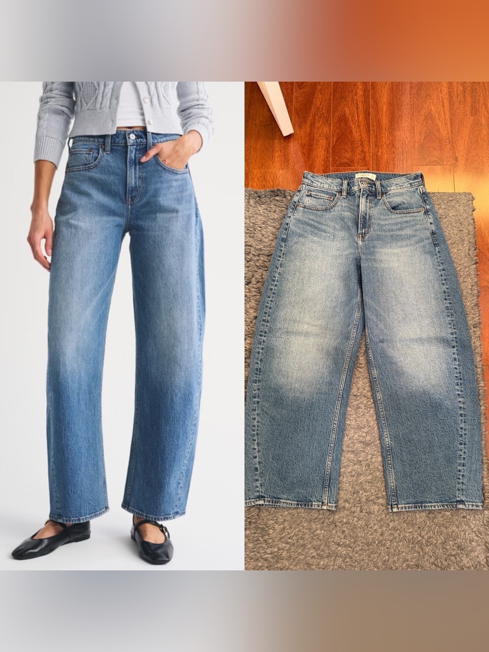 Abercrombie & Fitch High Rise Barrel Jeans